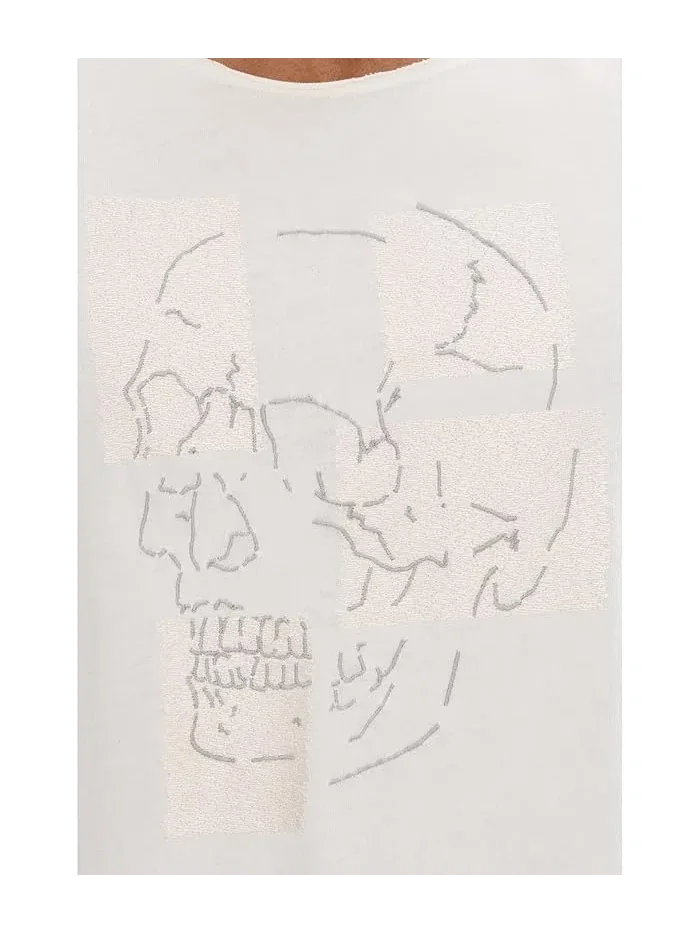 Футболка с принтом Skull Tiles KG7335S26 John Varvatos — изображение 5 из 5, серебристый