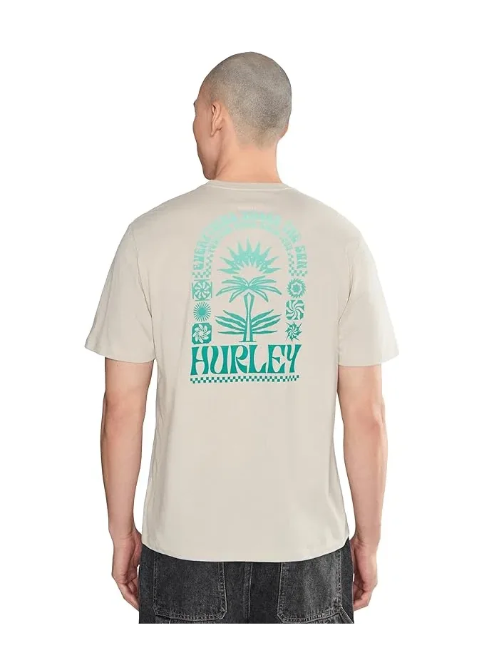 Футболка с принтом Glyphic Short Sleeve Hurley — изображение 4 из 5, кость