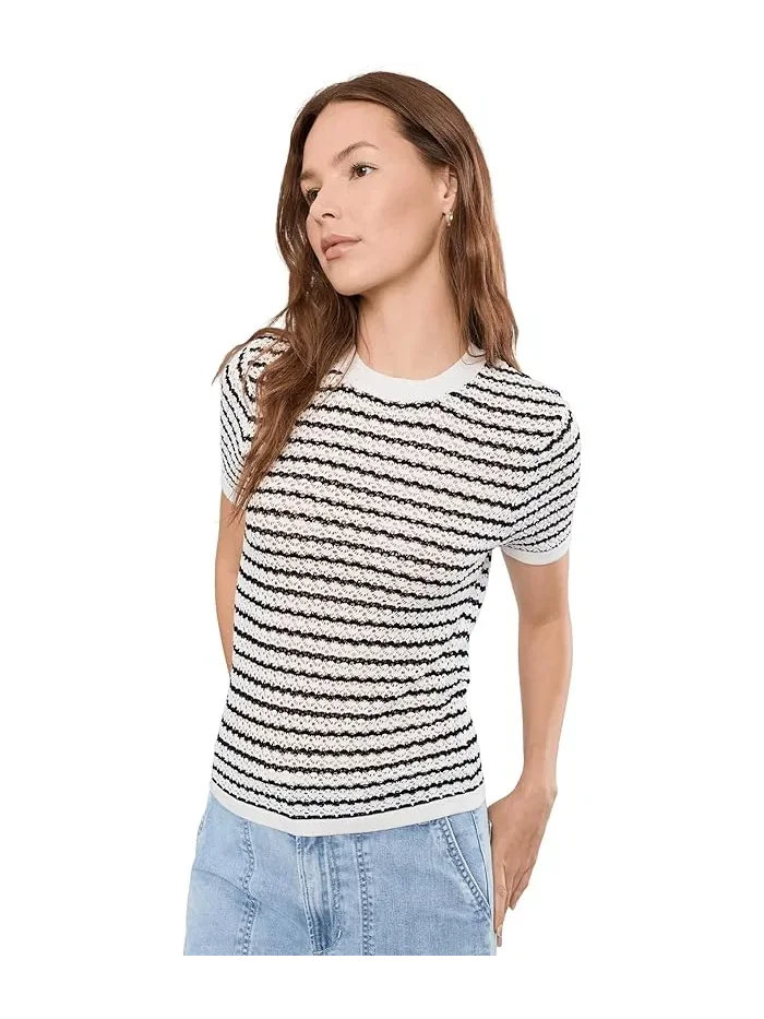 Футболка с кружевной вязкой The Crochet Baby Tee Joe's Jeans