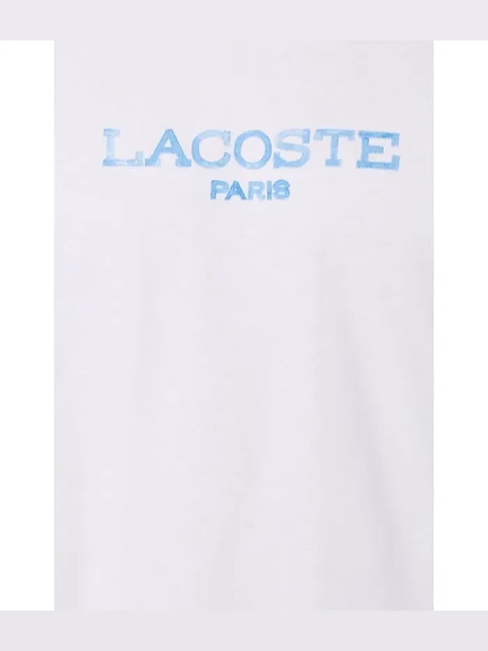 Футболка хлопковая с принтом Lacoste — изображение 5 из 5, белый