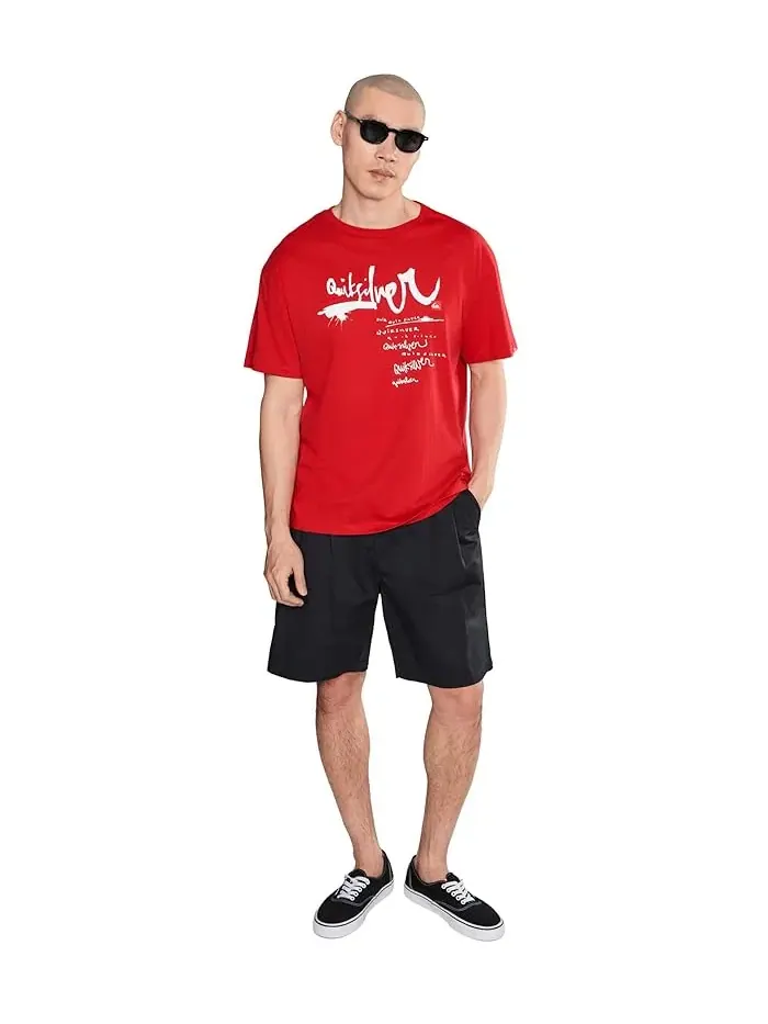 Футболка с принтом YG Impaired Screen Tee Quiksilver — изображение 2 из 5, зеленый