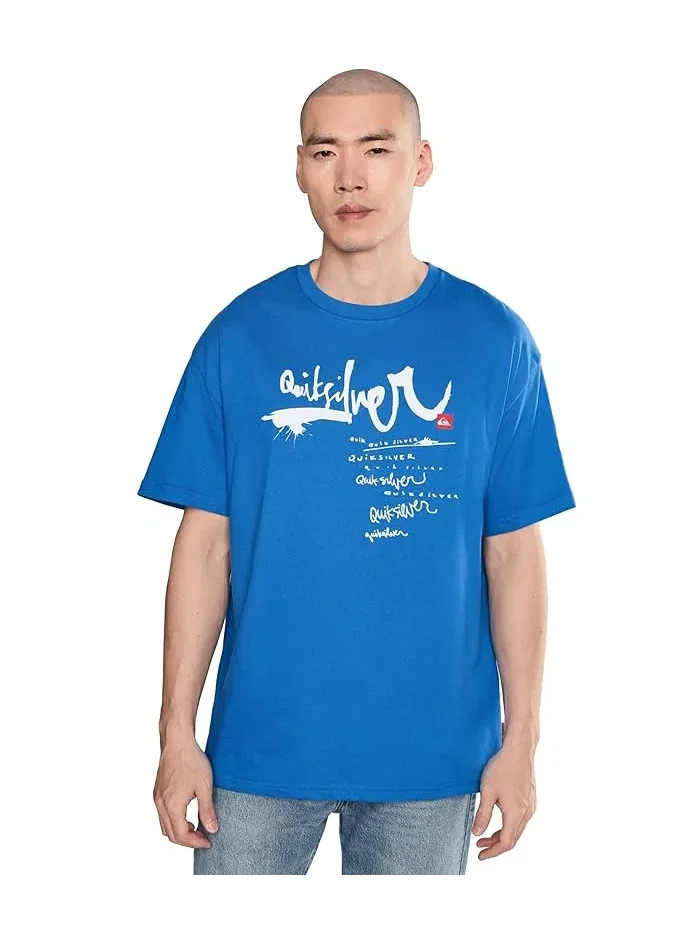 Футболка с принтом YG Impaired Screen Tee Quiksilver — синий