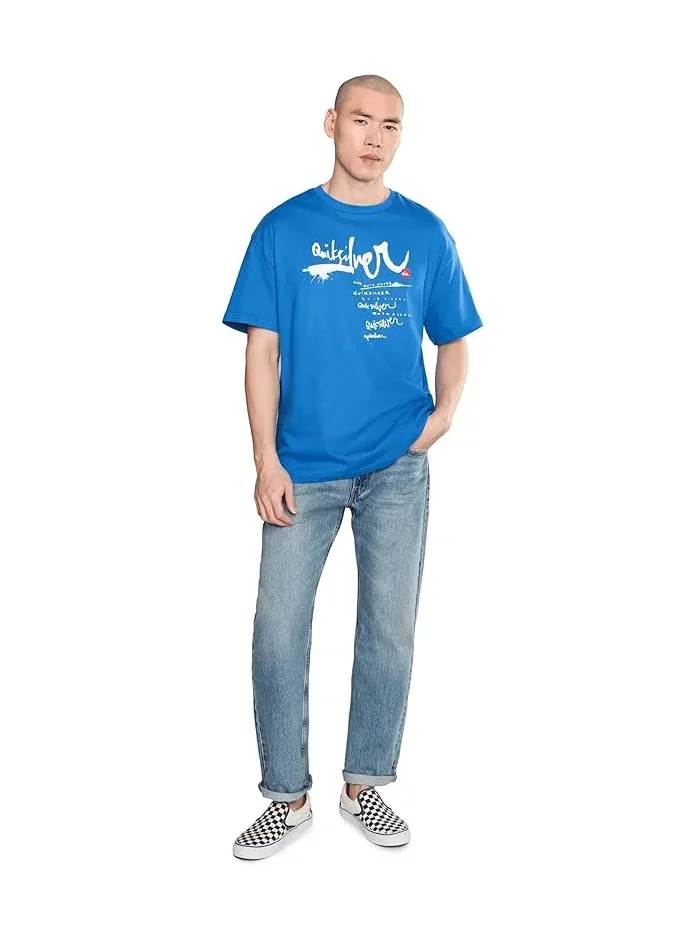 Футболка с принтом YG Impaired Screen Tee Quiksilver — изображение 2 из 5, синий