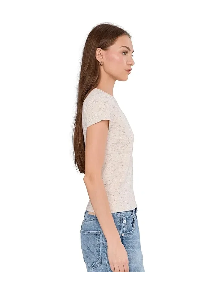 Футболка с воротником-стойкой Speckled Crew Neck Tee NIC+ZOE — изображение 3 из 5, синий мульти