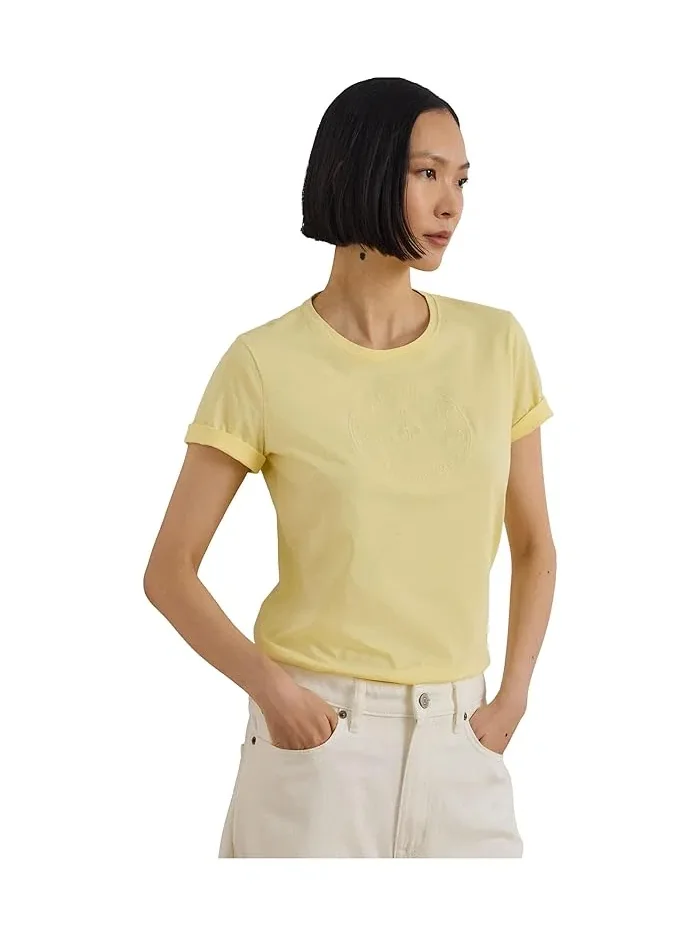 Футболка с вышивкой хлопковый джерси Embroidered-crest Cotton Jersey Tee Lauren Ralph Lauren