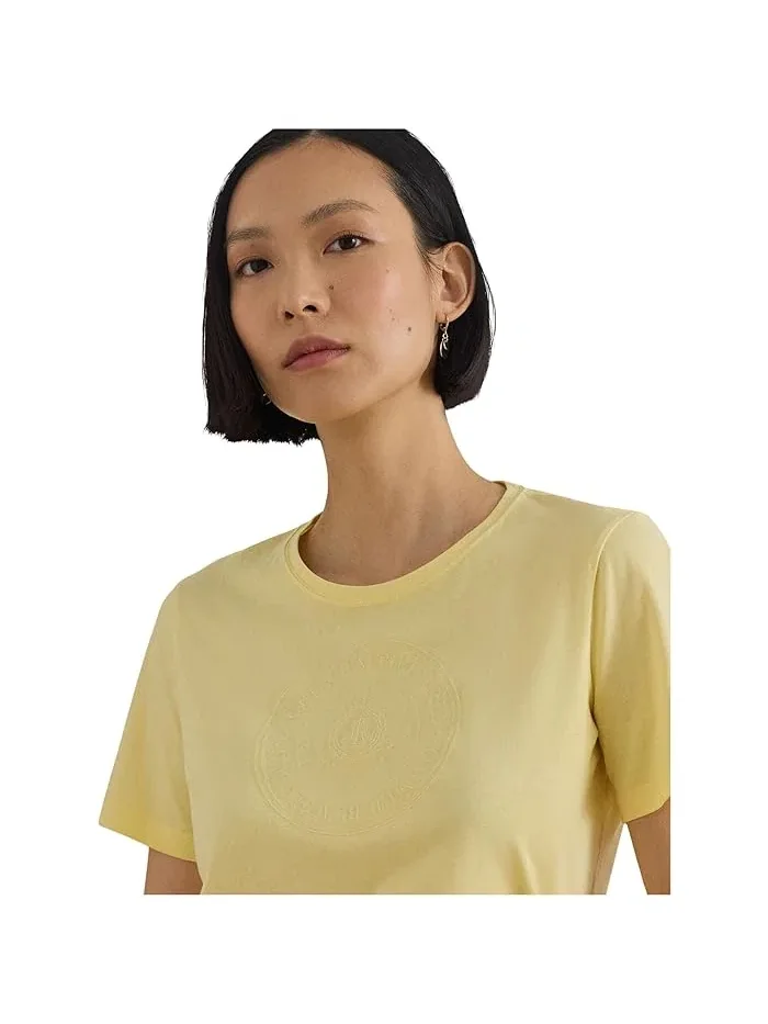 Футболка с вышивкой хлопковый джерси Embroidered-crest Cotton Jersey Tee Lauren Ralph Lauren — изображение 5 из 5