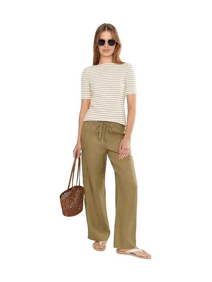 Футболка с лодочкой полосатая Petite Striped Stretch Cotton Boatneck Tee Lauren Ralph Lauren — изображение 2 из 5