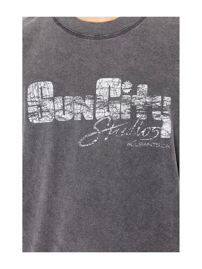 Футболка с принтом Sun City AllSaints — изображение 5 из 5, черный