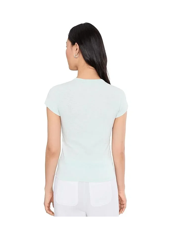 Футболка женская Lilla P Ribbed Slub Crewneck Tee — изображение 4 из 5, бассейн-синий
