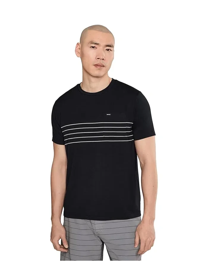 Футболка с карманом Balance Pocket Stripe RVCA — черный