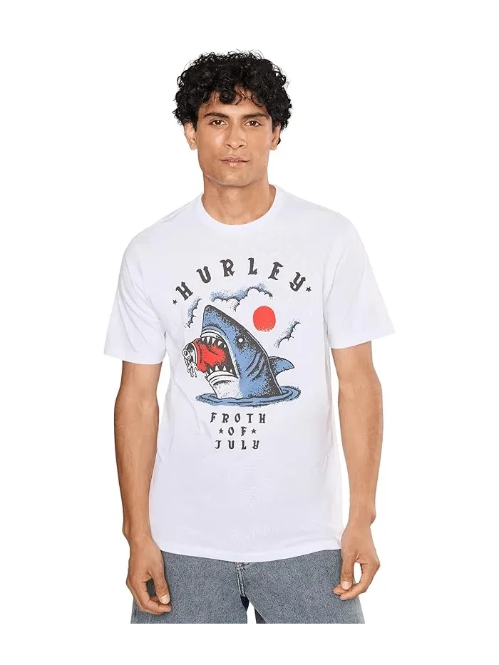 Футболка с принтом Froth Of July Hurley — белый