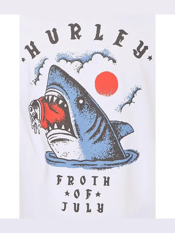 Футболка с принтом Froth Of July Hurley — изображение 5 из 5, белый