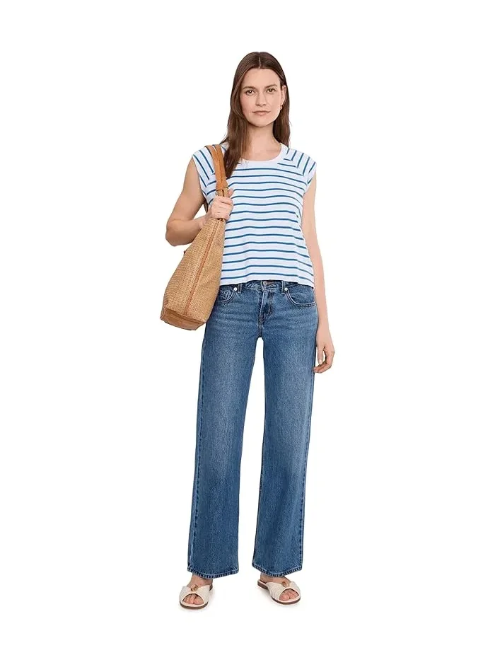 Футболка с полоской Rib Stripe Short Sleeve Scoop Neck Lilla P, Regatta Stripe — изображение 2 из 5, полоса регаты