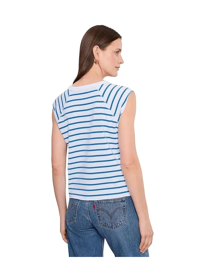 Футболка с полоской Rib Stripe Short Sleeve Scoop Neck Lilla P, Regatta Stripe — изображение 4 из 5, полоса регаты