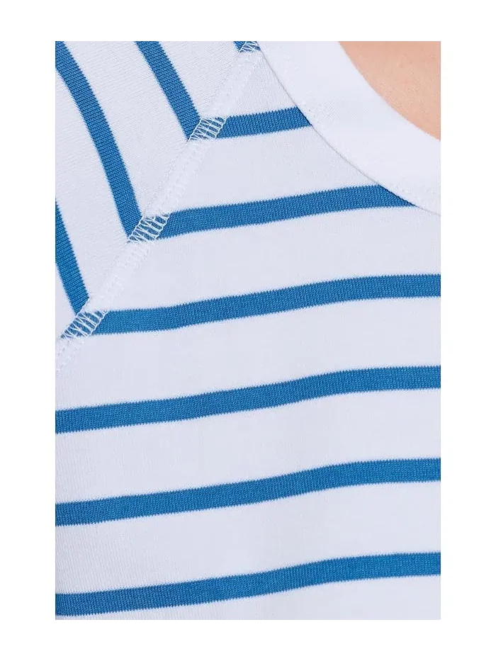 Футболка с полоской Rib Stripe Short Sleeve Scoop Neck Lilla P, Regatta Stripe — изображение 5 из 5, полоса регаты