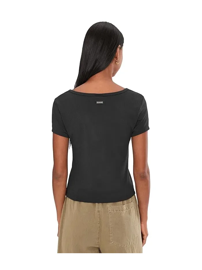 Футболка Columbia Pinetown Canyon Rib Short Sleeve Tee — изображение 4 из 5, черный