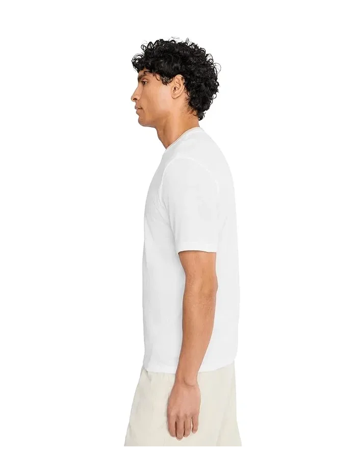 Футболка с двойным воротником свободная вязка Loose Knit Double Collar Short Sleeve Crew Vince — изображение 3 из 5, серый