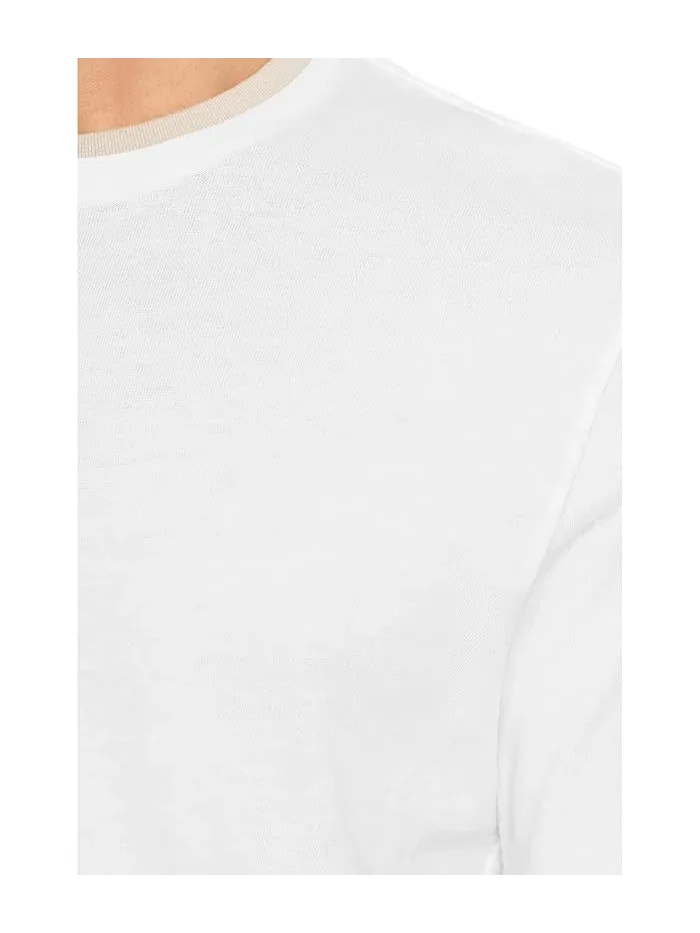 Футболка с двойным воротником свободная вязка Loose Knit Double Collar Short Sleeve Crew Vince — изображение 5 из 5, серый