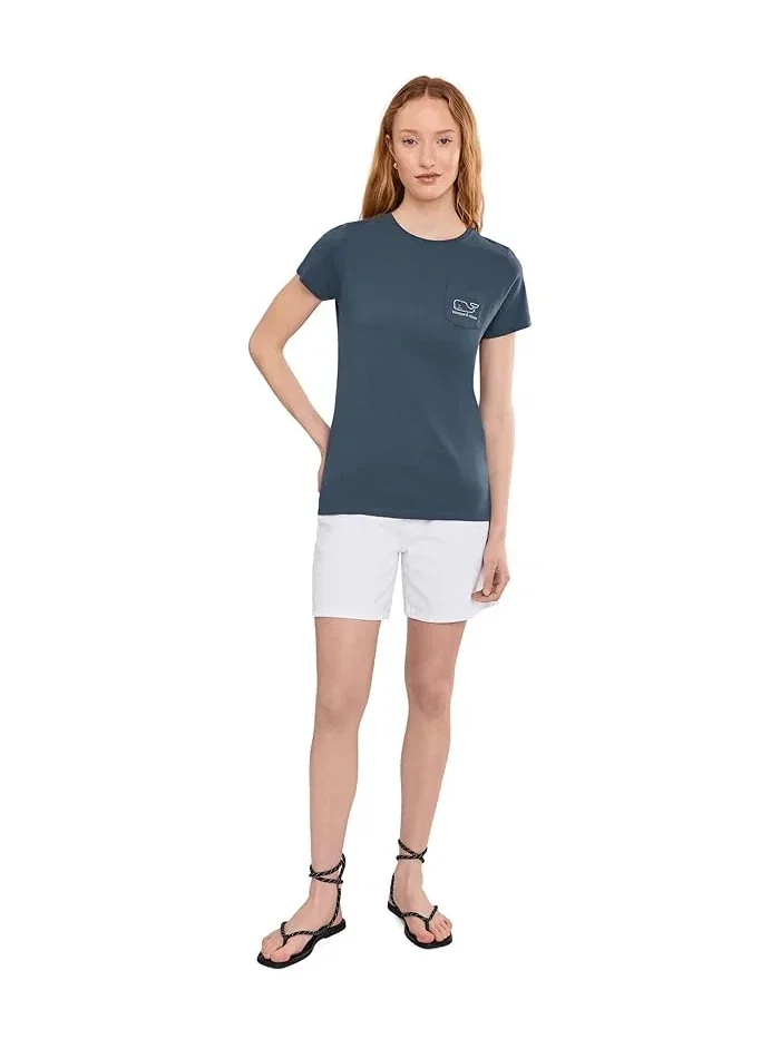 Футболка с карманом Vintage Whale Vineyard Vines — изображение 2 из 5, синий