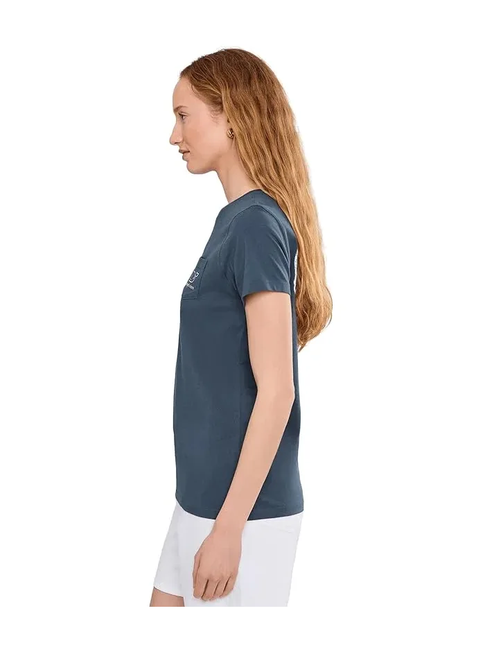 Футболка с карманом Vintage Whale Vineyard Vines — изображение 3 из 5, синий