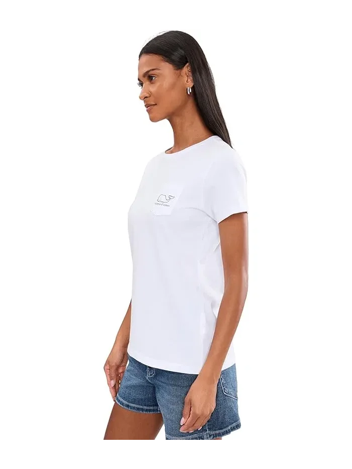 Футболка Vintage Whale Short Sleeve Pocket Tee Vineyard Vines — изображение 3 из 5, белый