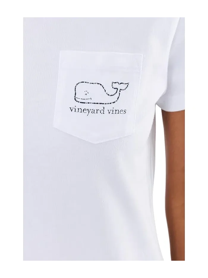 Футболка Vintage Whale Short Sleeve Pocket Tee Vineyard Vines — изображение 5 из 5, белый