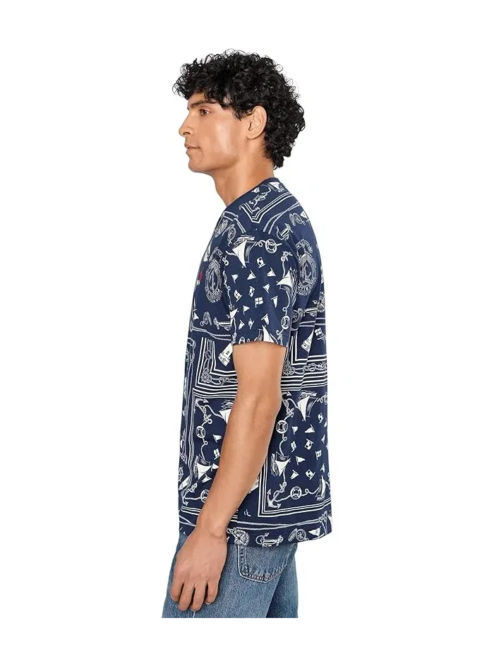 Футболка Classic Fit с принтом Polo Ralph Lauren — изображение 3 из 5, темно-синий