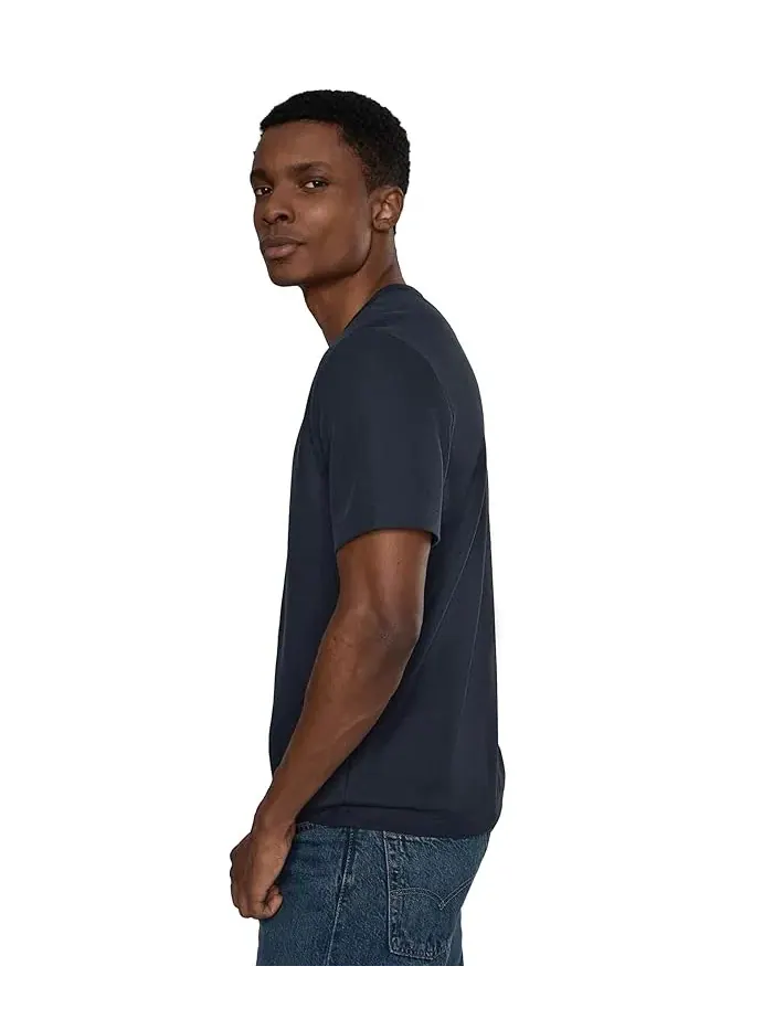 Футболка с коротким рукавом Pima Cotton Short Sleeve Tee Vince — изображение 3 из 5, синий