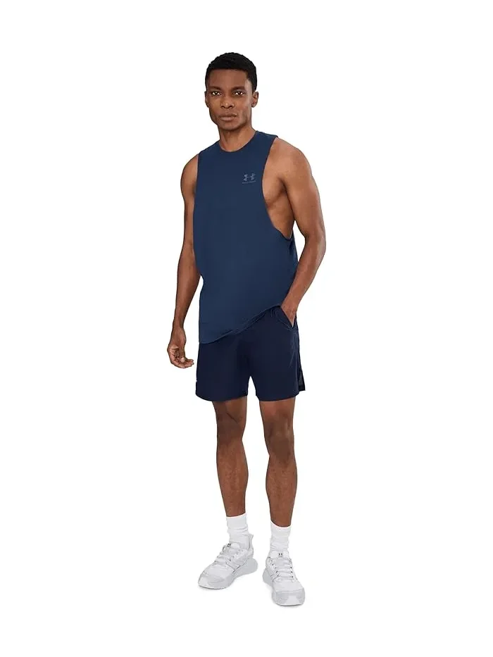 Футболка логотип Logo Cutoff Tank Under Armour — изображение 2 из 5, серый/черный