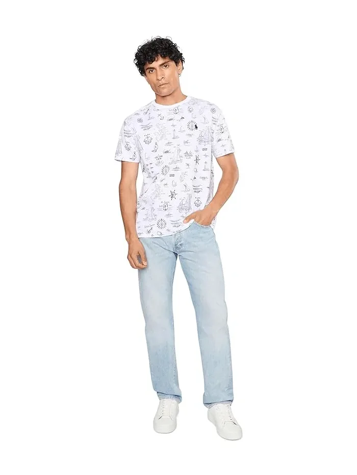 Футболка с принтом Classic Fit Polo Ralph Lauren — изображение 2 из 5, белый