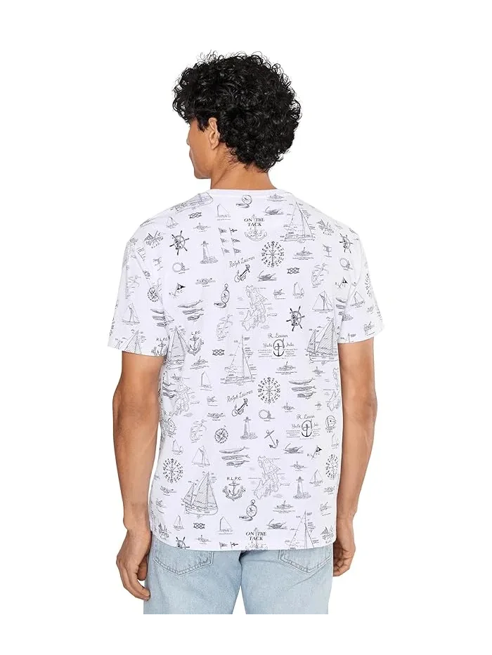 Футболка с принтом Classic Fit Polo Ralph Lauren — изображение 4 из 5, белый