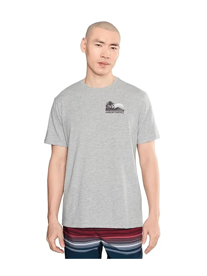 Футболка Hurley Island Scape Short Sleeve — серый