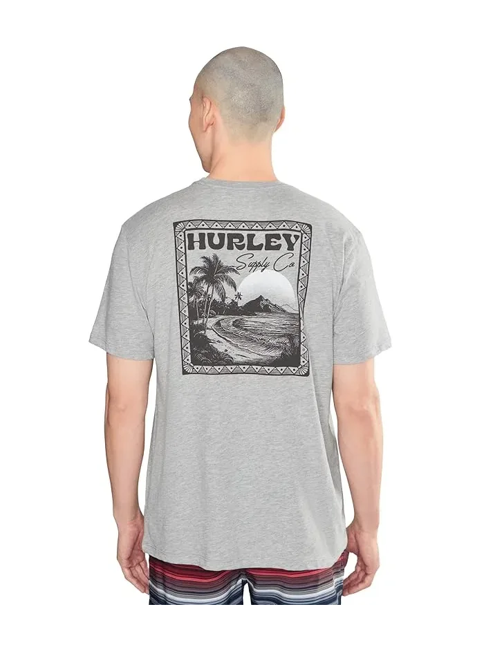 Футболка Hurley Island Scape Short Sleeve — изображение 4 из 5, темный серый