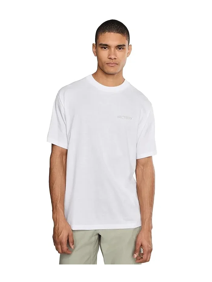 Футболка хлопковая Kragg Sl Cotton Blurred Bird Arc'teryx — изображение 1 из 5, белый светлый
