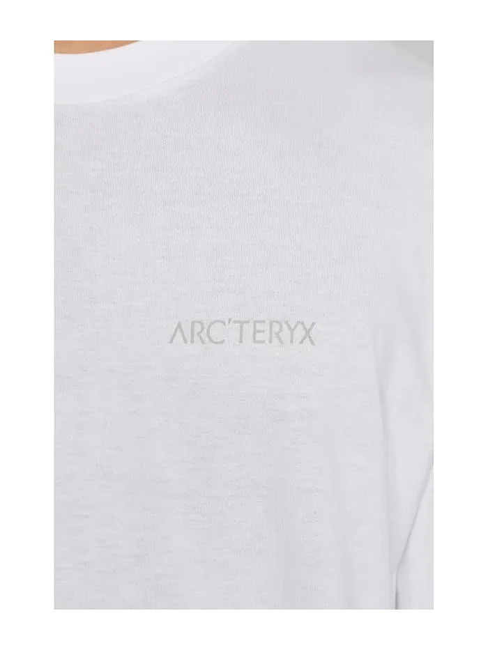 Футболка хлопковая Kragg Sl Cotton Blurred Bird Arc'teryx — изображение 5 из 5, белый светлый