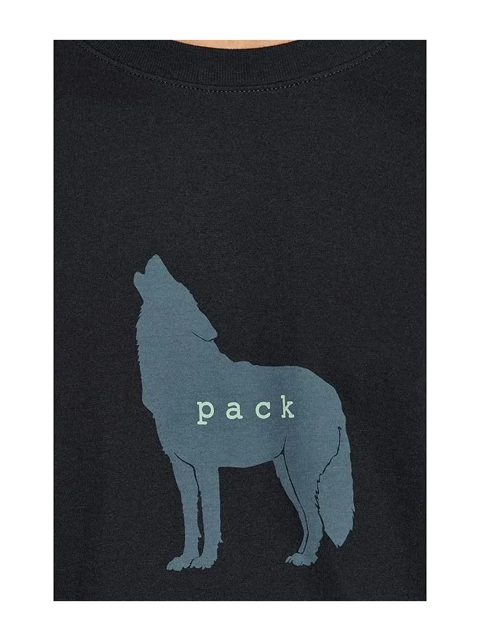 Футболка с графикой волка Wolf Pack Journeyman Prana — изображение 5 из 5, черный