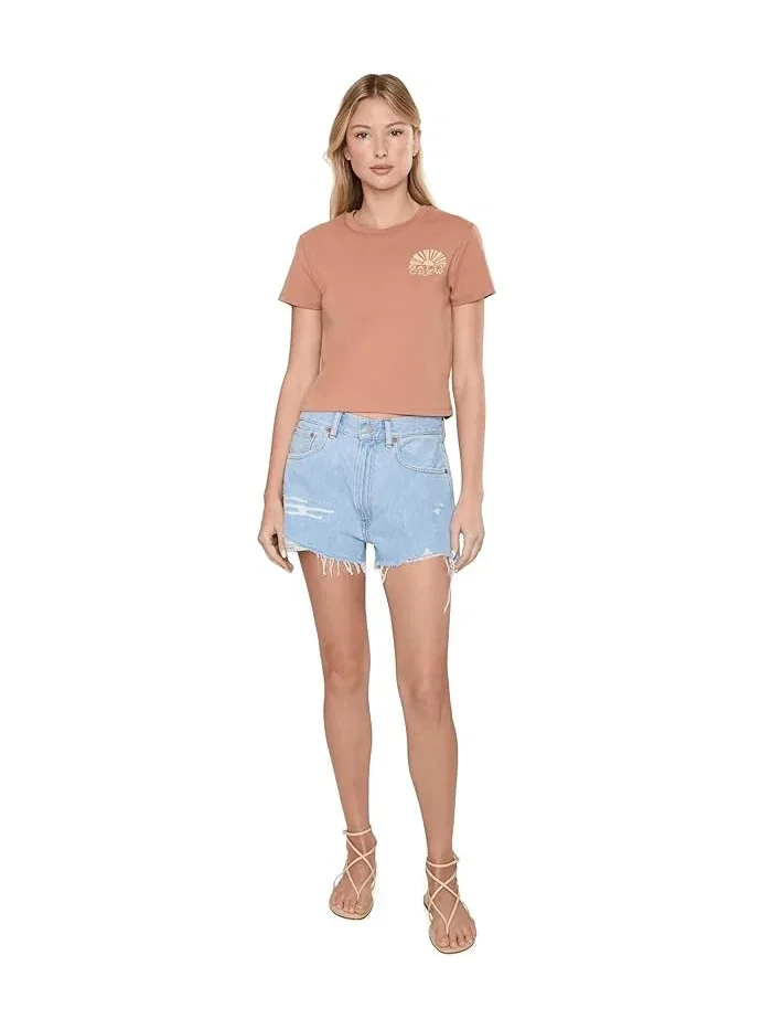 Футболка Sunshine Baby Tee Salty Crew — изображение 2 из 5, коричневый
