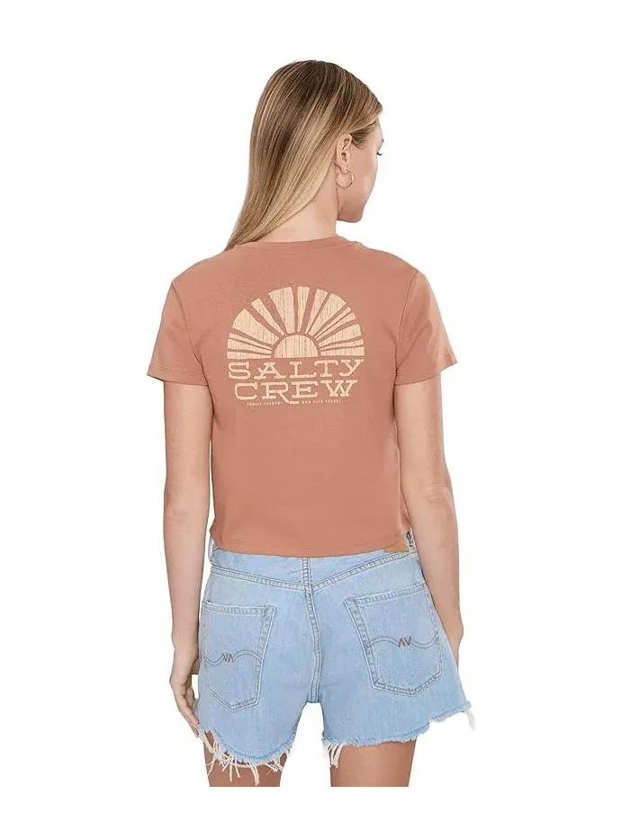 Футболка Sunshine Baby Tee Salty Crew — изображение 4 из 5, коричневый
