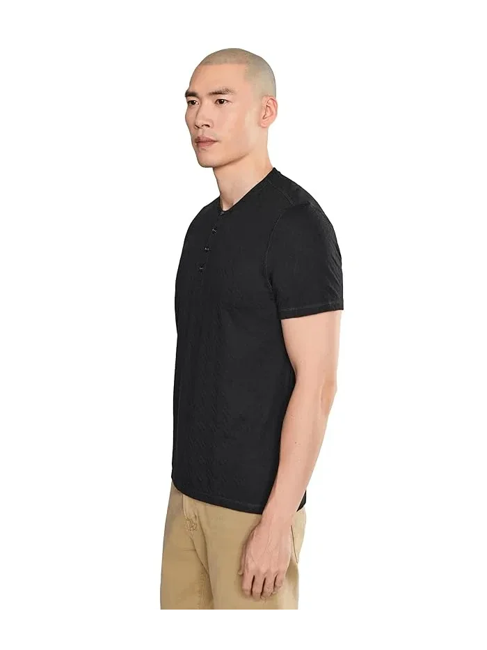 Футболка Henley с текстурой модель Elm K7387f26 John Varvatos — изображение 3 из 5, серый