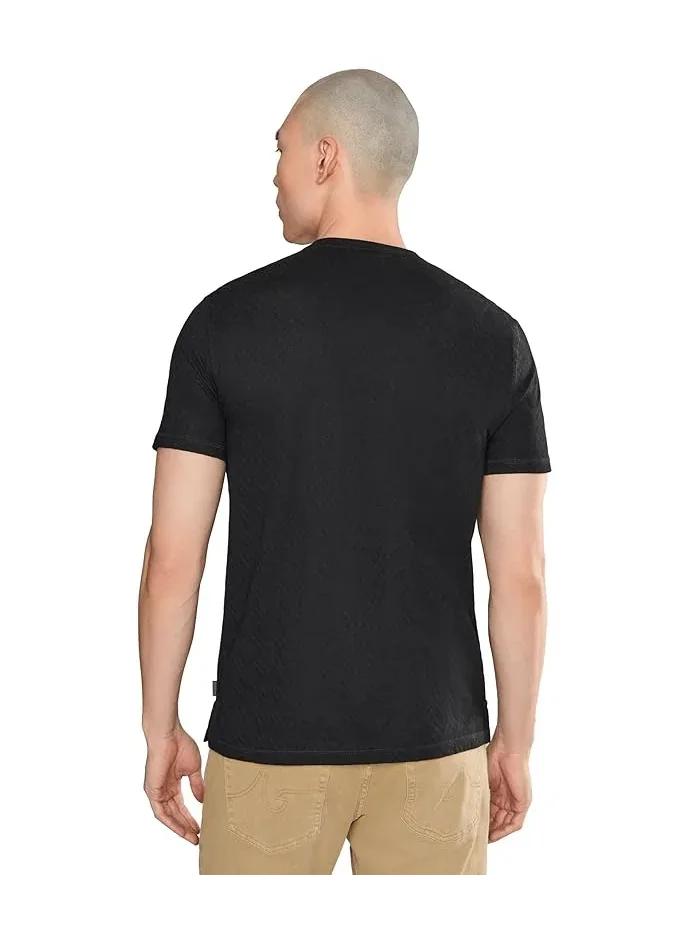 Футболка Henley с текстурой модель Elm K7387f26 John Varvatos — изображение 4 из 5, серый