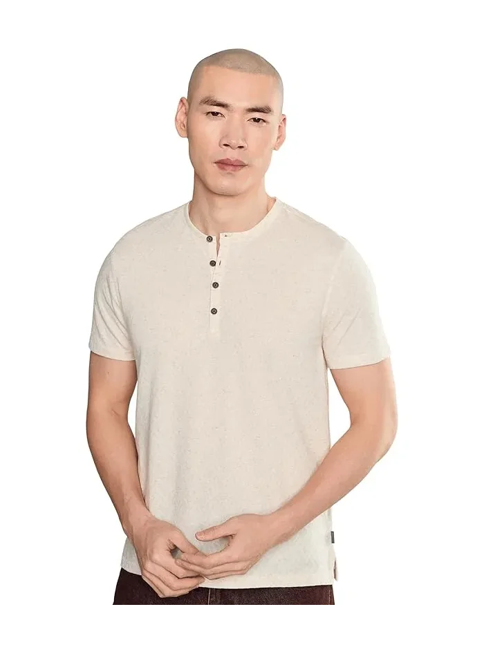 Футболка Henley с текстурой Elm K7387f26 John Varvatos — изображение 1 из 5, серый