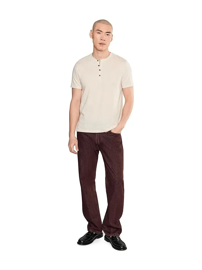 Футболка Henley с текстурой Elm K7387f26 John Varvatos — изображение 2 из 5, серый