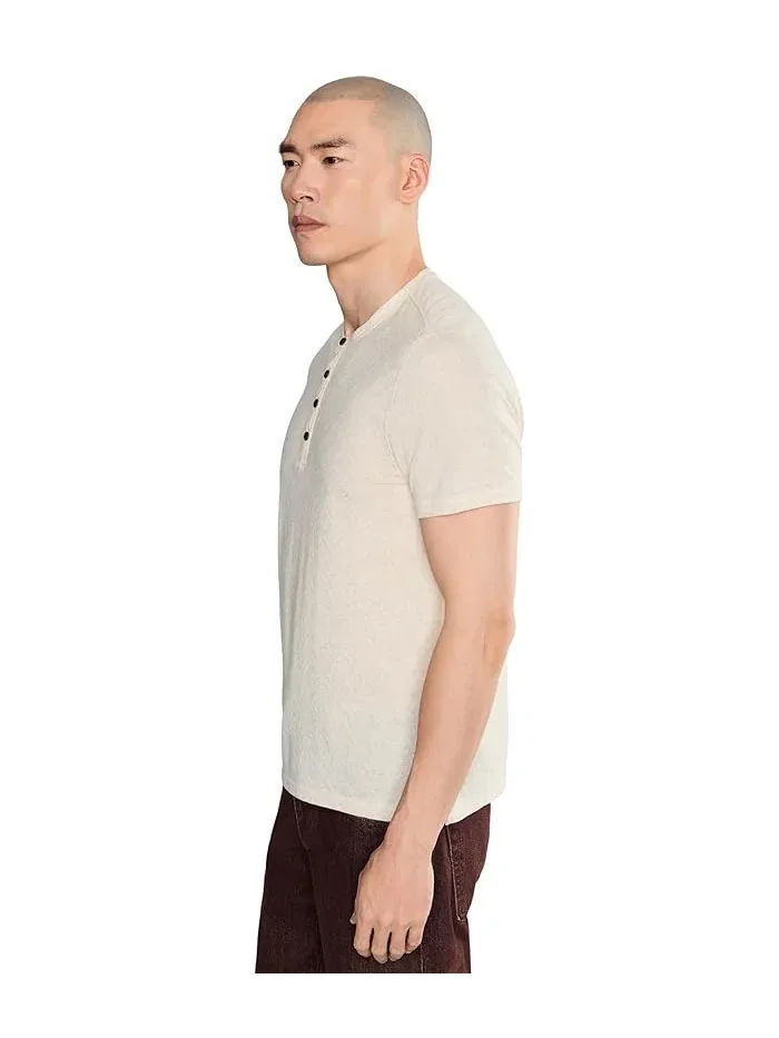 Футболка Henley с текстурой Elm K7387f26 John Varvatos — изображение 3 из 5, серый