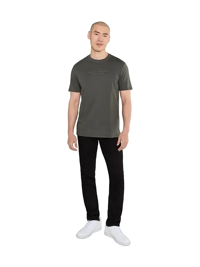 Футболка с принтом Cotton Jersey AX Wording Regular Tee Armani Exchange — изображение 2 из 5, мульти