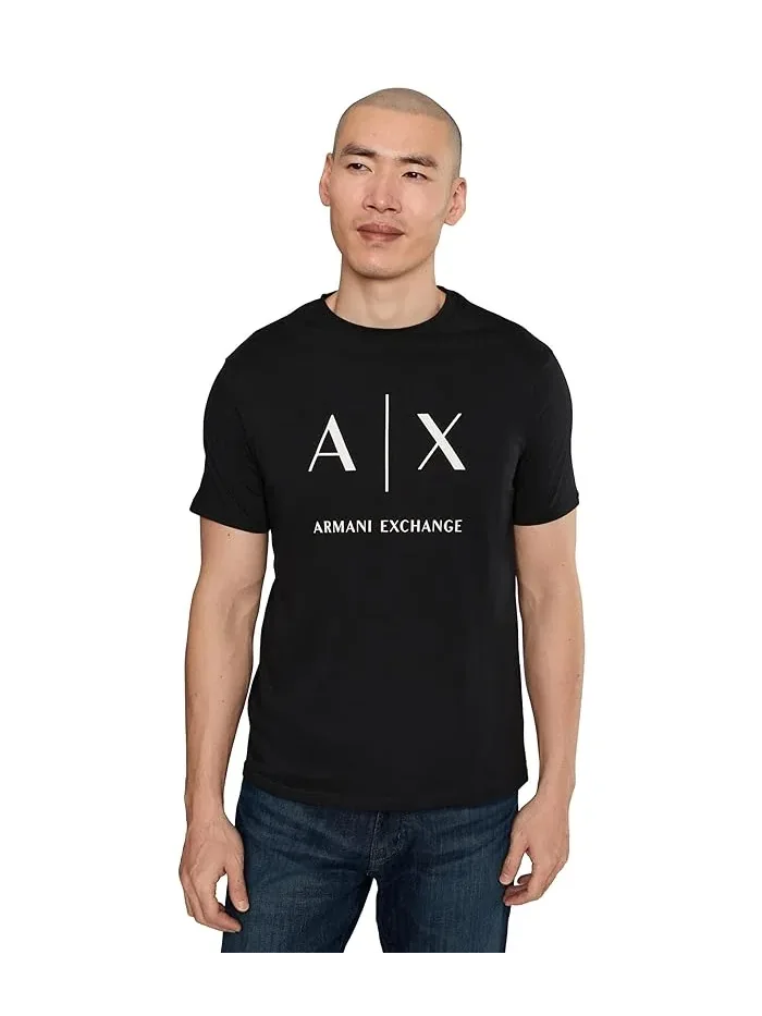 Футболка хлопковая Slim Tee Armani Exchange — изображение 1 из 5, черный