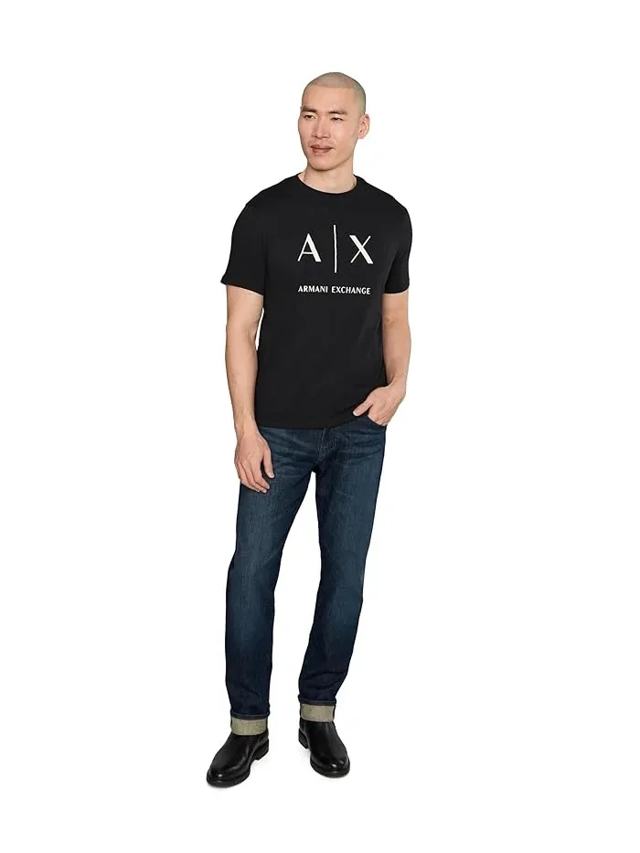Футболка хлопковая Slim Tee Armani Exchange — изображение 2 из 5, черный