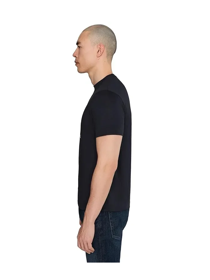 Футболка хлопковая Slim Tee Armani Exchange — изображение 3 из 5, глубокий темно-синий