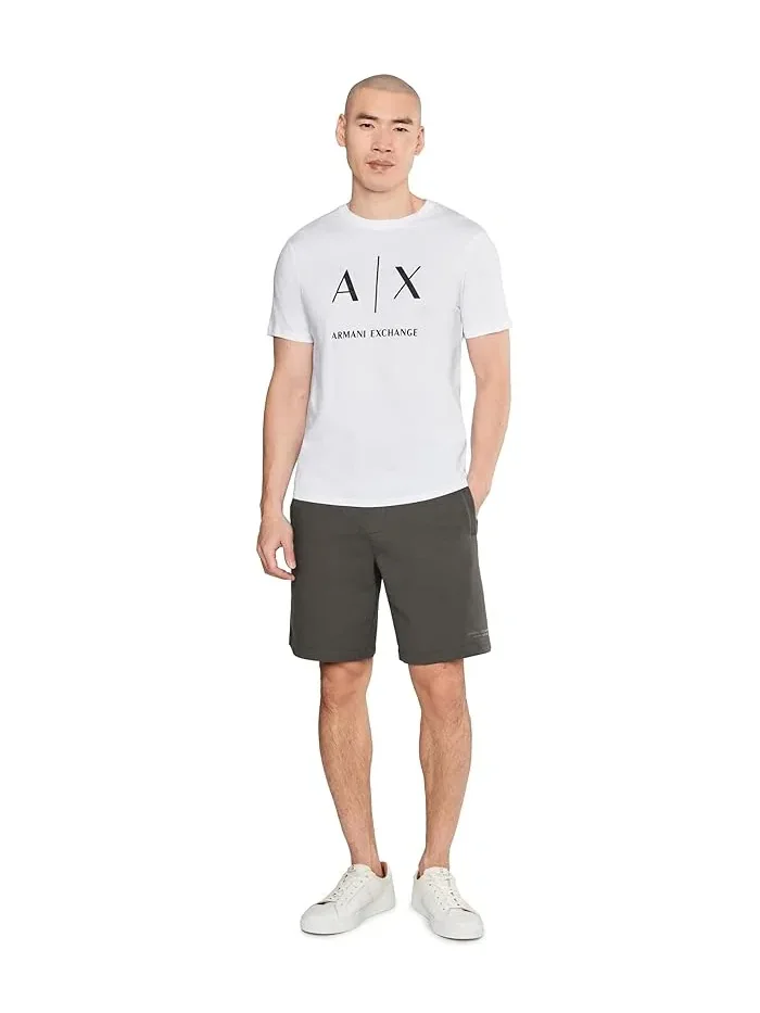 Футболка хлопковая Slim Ax Armani Exchange — изображение 2 из 5, белый