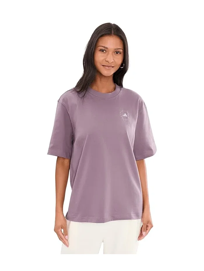 Футболка свободная Loose T-shirt Adidas by Stella McCartney — изображение 1 из 5, фиолетовый