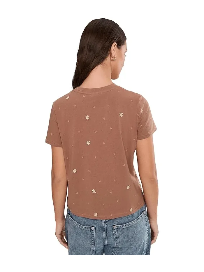 Футболка с вышивкой Re-Form Embroidered Crew Toad&Co — изображение 4 из 5, бежевый